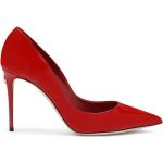 Zapatos rojos de cuero de tacón con tacón más de 9cm con logo Dolce & Gabbana talla 41 para mujer 