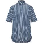 Camisetas azules de algodón de manga corta manga corta marineras con logo PAUL & SHARK para hombre 