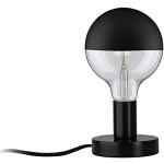 Lámparas negras de metal de rosca E27 de mesa minimalista Paulmann 