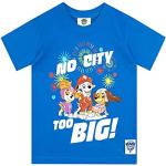 Camisetas azules de manga corta infantiles Patrulla Canina Marshall 