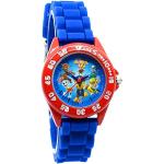 Relojes azules de poliuretano de pulsera infantiles 