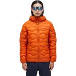 Abrigos naranja de poliester con capucha  rebajados acolchados Peak Performance Helium talla XL para hombre 