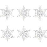 Pegatinas grandes de copo de nieve de resina brillante con diamantes de imitación autoadhesivos, adornos para manualidades, Navidad (6)