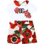 Mamelucos rojos de algodón con logo Dolce & Gabbana para bebé 