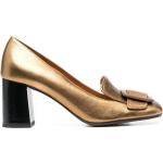 Zapatos dorados de goma de tacón rebajados con tacón cuadrado con hebilla con tacón de 5 a 7cm con logo Chie Mihara talla 38 para mujer 