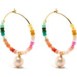 Pendientes multicolor de perlas de cuentas Talla Única para mujer 