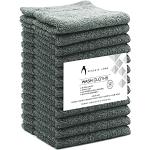 Juegos de toallas grises de algodón rebajados 33x33 