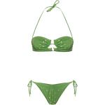 Bikinis halter verdes con tachuelas talla XXS para mujer 