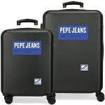 Set de maletas negras de goma de 56l con aislante térmico Pepe Jeans infantiles 