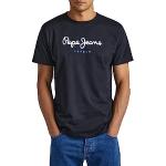 Camisetas estampada negras de algodón rebajadas manga larga con cuello redondo con logo Pepe Jeans talla L para hombre 