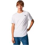 Camisetas blancas de manga corta tallas grandes manga corta con cuello redondo con logo Pepe Jeans talla XXL para hombre 