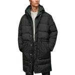 Abrigos negros de goma con capucha  con forro con logo Pepe Jeans talla XL para hombre 