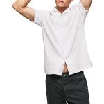 Camisas blancas de algodón de lino  manga corta informales con logo Pepe Jeans talla M para hombre 