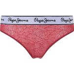 Pepe Jeans Mesh Thong Bikini Style Underwear, Rojo (Red), L para Mujer