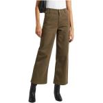 Pantalones verdes de algodón de cintura alta ancho W26 largo L30 Pepe Jeans para mujer 