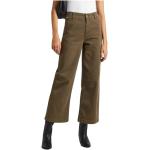 Pantalones verdes de algodón de cintura alta ancho W29 largo L30 Pepe Jeans para mujer 
