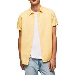 Camisas amarillas de algodón de lino  manga corta informales con logo Pepe Jeans talla XL para hombre 