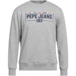 Sudaderas estampadas grises de poliester manga larga con cuello redondo con logo Pepe Jeans talla S para hombre 