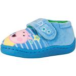 Sneakers azules de goma con velcro Peppa Pig con rayas talla 21 infantiles 