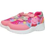 Sneakers rosas con velcro Peppa Pig informales floreados talla 28 infantiles 