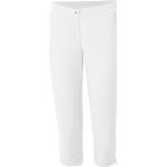 Pantalones blancos de piel capri fitness para mujer 
