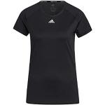 Camisetas negras de manga corta con cuello redondo adidas Performance talla XS para mujer 