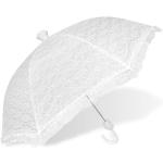 Paraguas blancos de encaje de encaje con volantes para mujer 