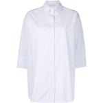 Camisas blancas de algodón a rayas rebajadas tallas grandes tres cuartos marineras con rayas PESERICO talla XS para mujer 