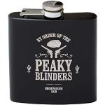Petaca negra inspirada en Peaky Blinders de 170 ml, ideal para fiestas de ciervos, bodas, cumpleaños, se envía en una caja de stock