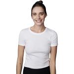 Petit Bateau Camiseta de manga corta para Mujer, Blanco Ecume, S