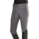 Pantalones grises de poliester de equitación Pfiff con pedrería talla 4XL para mujer 