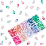 Pendientes multicolor de vidrio de cristal para navidad 