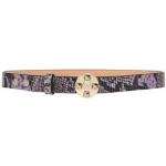 Cinturones lila de cuero con hebilla  largo 70 serpiente Philipp Plein para mujer 
