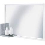 PHOENIX Bruno - Espejo de Pared con Estante pequeño, Madera, hormigón, Blanco, 13,5 x 100 x 66 cm