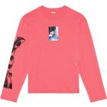 Camisetas estampada rosas de algodón rebajadas manga larga con cuello redondo de punto Diesel talla M para hombre 