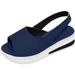 Zapatillas azules de piel de tenis de verano informales talla 39 para mujer 