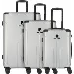 Set de maletas plateado rebajadas con ruedas Pierre Cardin 