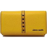 Billetera amarillas de sintético Pierre Cardin con tachuelas para mujer 