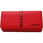 Billetera rojas de sintético Pierre Cardin con tachuelas para mujer 