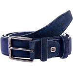 Cinturones azules de ante con hebilla  largo 130 Pierre Cardin talla L para hombre 