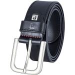 Cinturones negros de cuero con hebilla  tallas grandes largo 130 vintage Pierre Cardin talla 3XL para hombre 