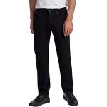 Jeans stretch orgánicos negros de algodón ancho W35 Pierre Cardin raw de materiales sostenibles para hombre 