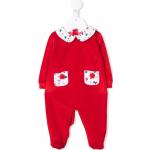 Pijamas largos infantiles rojos de poliamida 1 mes 