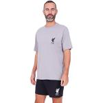 Pijamas cortos grises de algodón Liverpool F.C. con logo talla M para hombre 