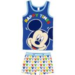 Pijamas cortos infantiles azules de algodón Disney Mickey Mouse 24 meses 