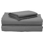 Juego de sábanas grises de algodón rebajados Pikolin 180x200 