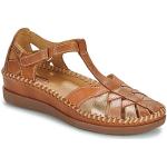 Sandalias marrones de cuero de cuero rebajadas con tacón de 3 a 5cm Pikolinos talla 37 para mujer 