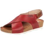 Sandalias rojas de cuero de cuero Pikolinos talla 36 para mujer 