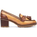 Zapatos marrones de cuero de tacón acolchados Pikolinos talla 37 para mujer 