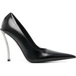 Zapatos negros de cuero de tacón con logo VERSACE talla 38 para mujer 